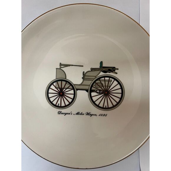 Duryea's 1895 Motor Wagon Automobile Ashtray by Royal China Square glazed READ - Picture 1 of 1